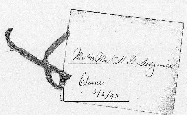 Elaine Sedgwick Birth Announcement